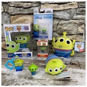 Bundle Toy Story Alien Funko Pop Pocket Keychain Tsum Nano Pint Size Stress Ball